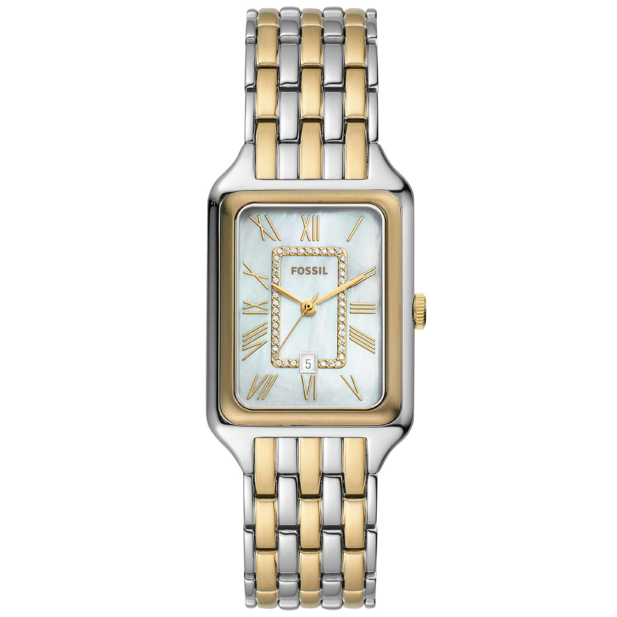 フォッシル FOSSIL 腕時計 レディース RAQUEL 三針デイト ツートーン ステンレススチールウォッチ ES5305