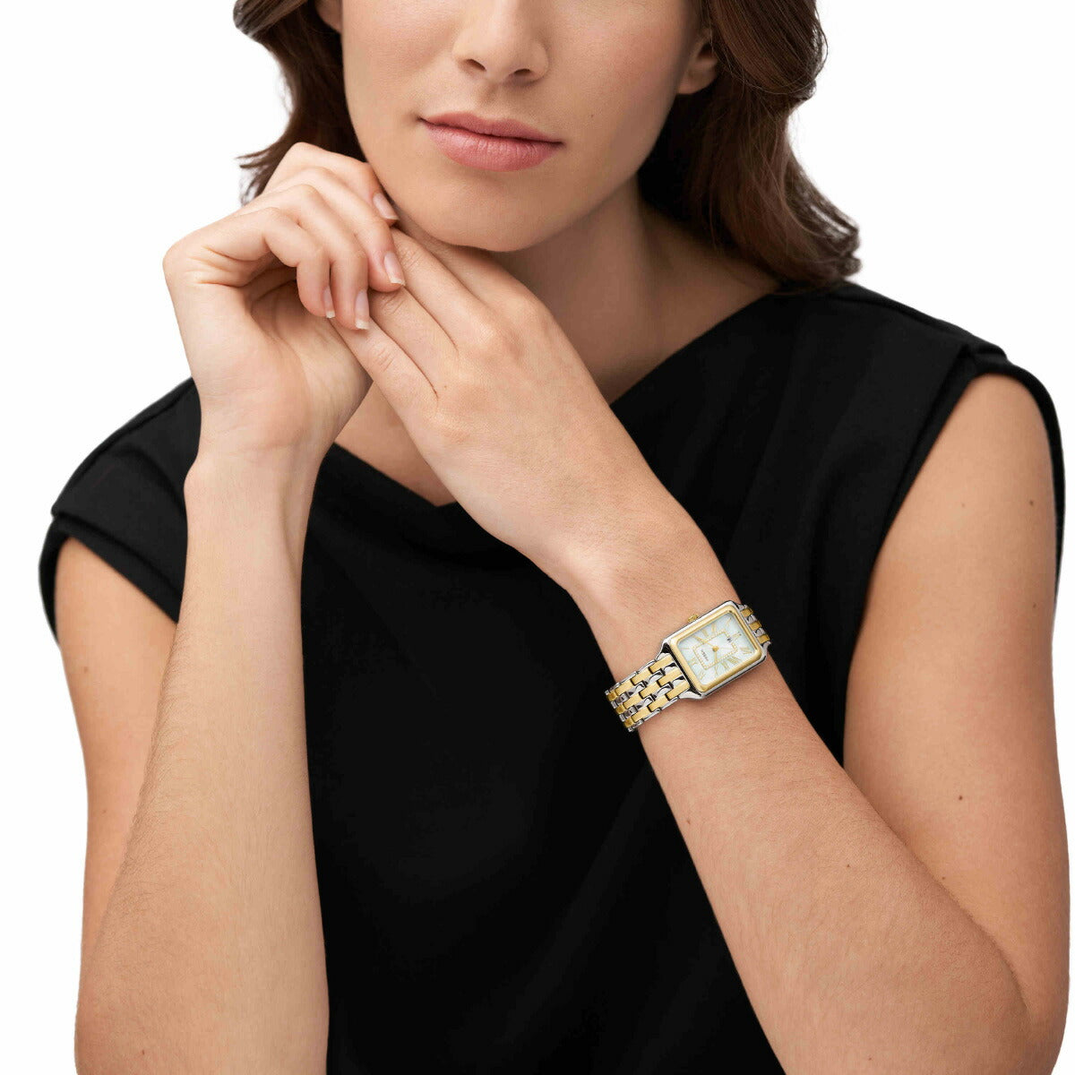 フォッシル FOSSIL 腕時計 レディース RAQUEL 三針デイト ツートーン ステンレススチールウォッチ ES5305