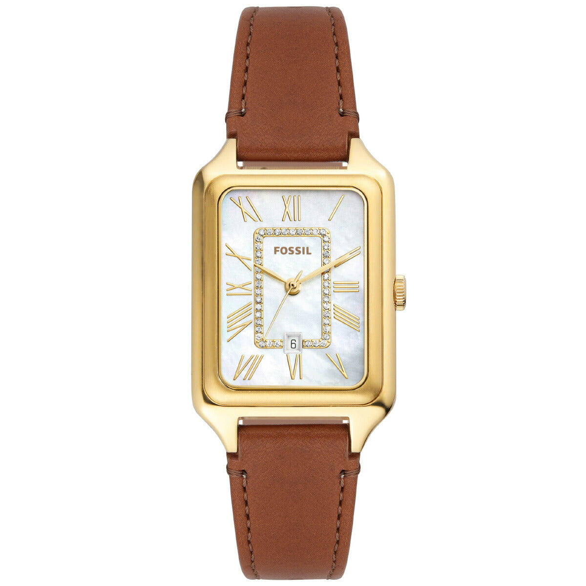 フォッシル FOSSIL 腕時計 レディース RAQUEL 三針デイト ミディアムブラウン レザーウォッチ ES5307