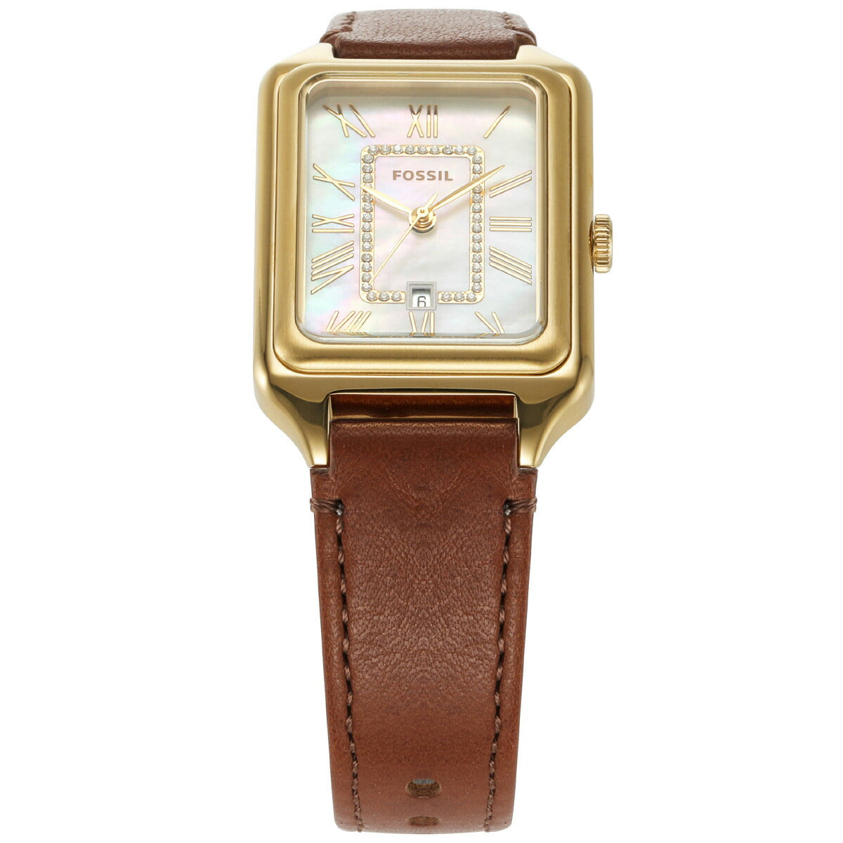 フォッシル FOSSIL 腕時計 レディース RAQUEL 三針デイト ミディアムブラウン レザーウォッチ ES5307