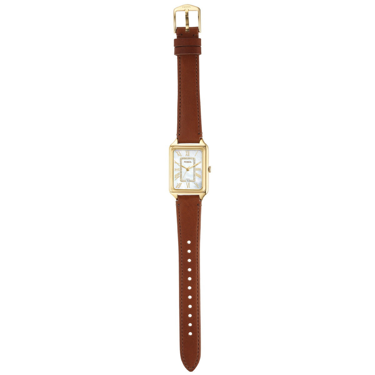 フォッシル FOSSIL 腕時計 レディース RAQUEL 三針デイト ミディアムブラウン レザーウォッチ ES5307