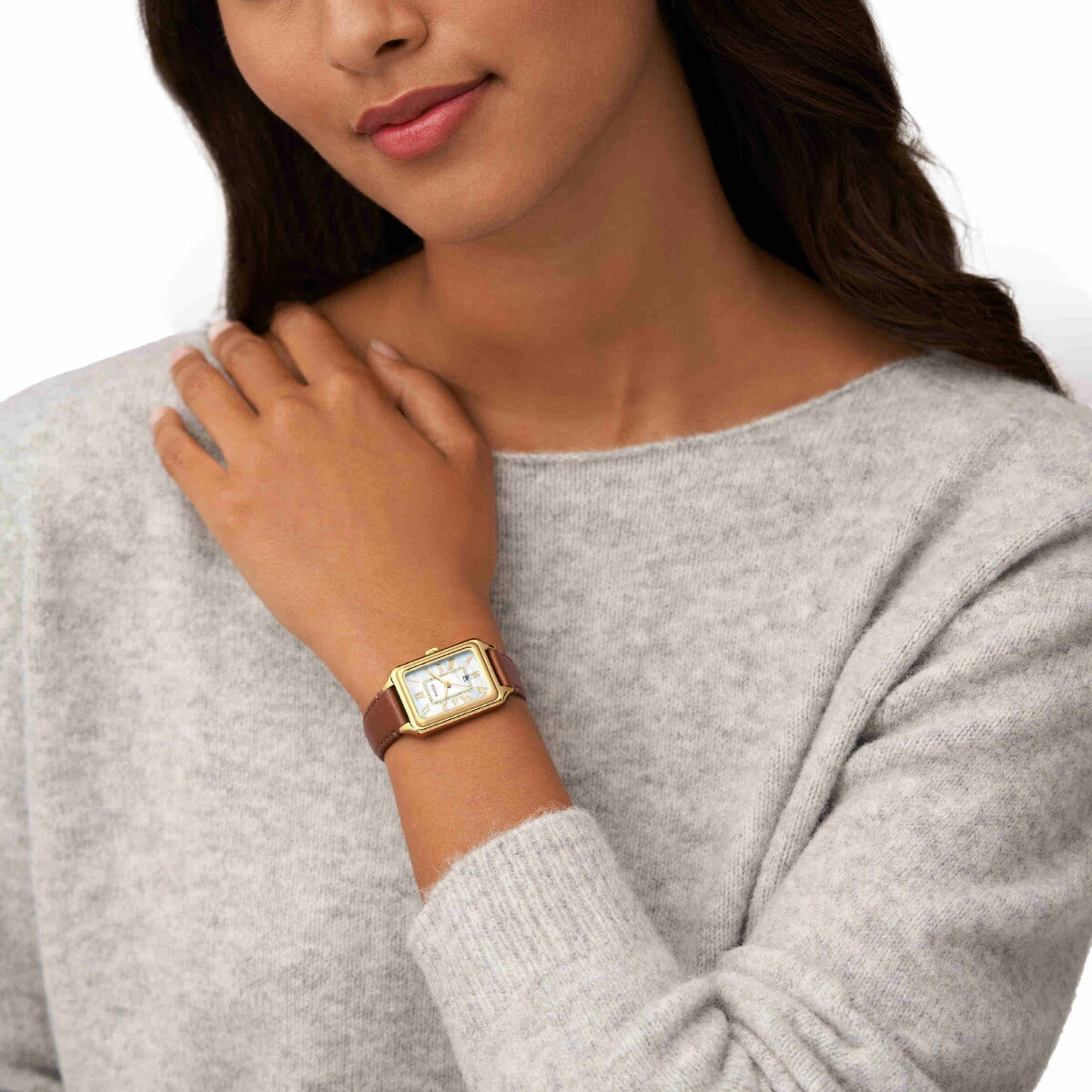 フォッシル FOSSIL 腕時計 レディース RAQUEL 三針デイト ミディアムブラウン レザーウォッチ ES5307