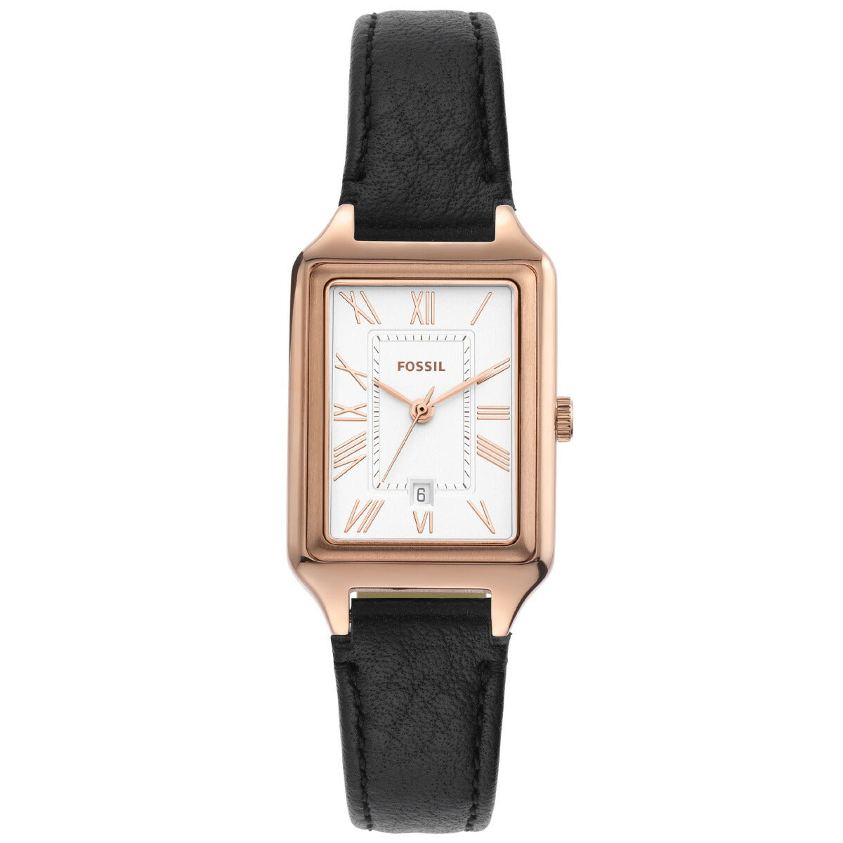 フォッシル FOSSIL 腕時計 レディース RAQUEL 三針デイト ブラック LiteHideレザーウォッチ ES5310