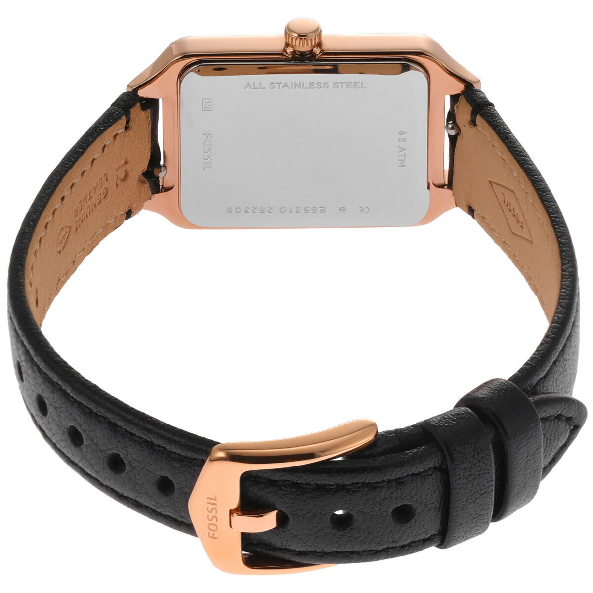 フォッシル FOSSIL 腕時計 レディース RAQUEL 三針デイト ブラック LiteHideレザーウォッチ ES5310