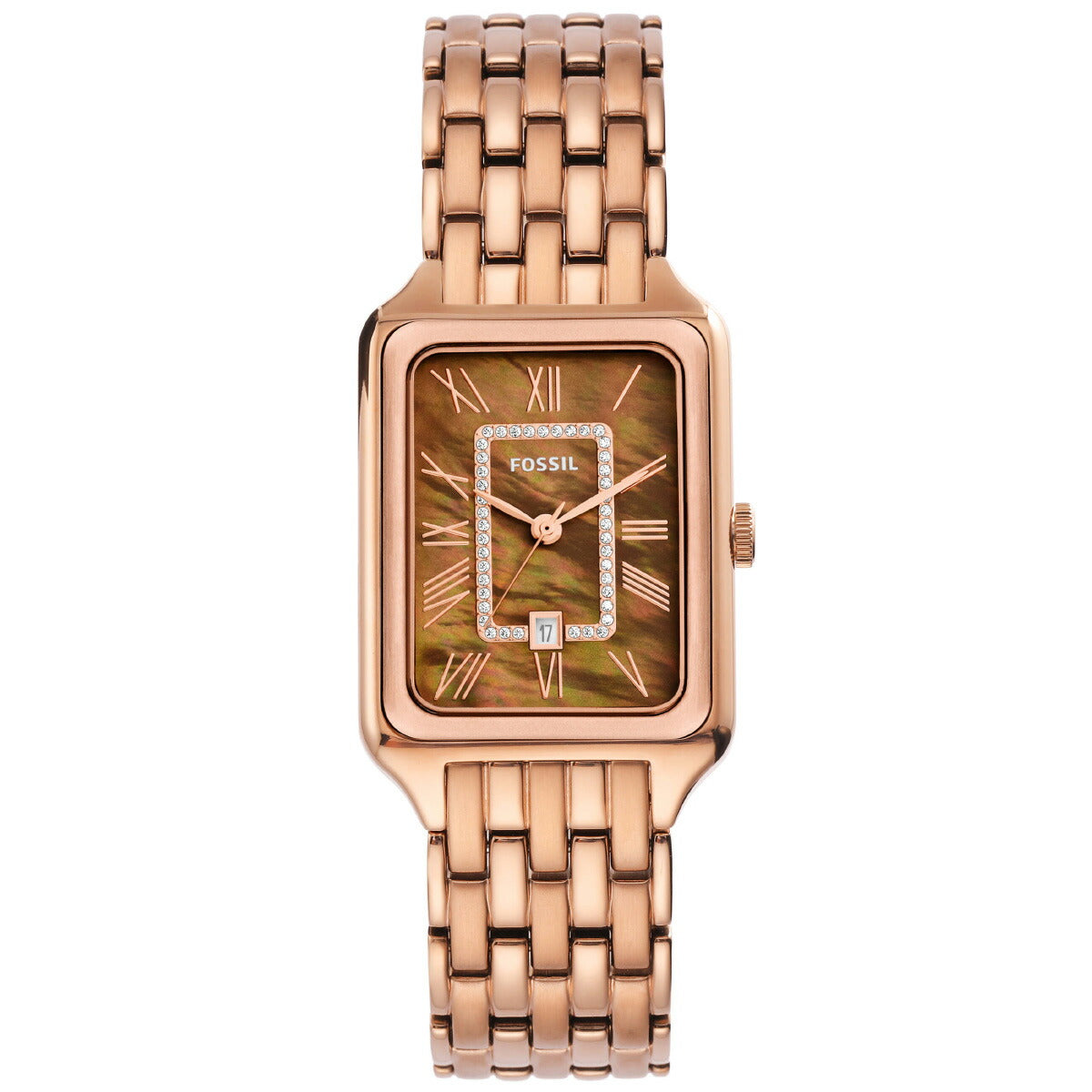フォッシル FOSSIL 腕時計 レディース RAQUEL 三針デイト ローズゴールドトーン ステンレススチールウォッチ ES5323