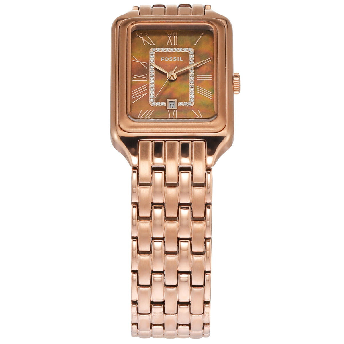 フォッシル FOSSIL 腕時計 レディース RAQUEL 三針デイト ローズゴールドトーン ステンレススチールウォッチ ES5323