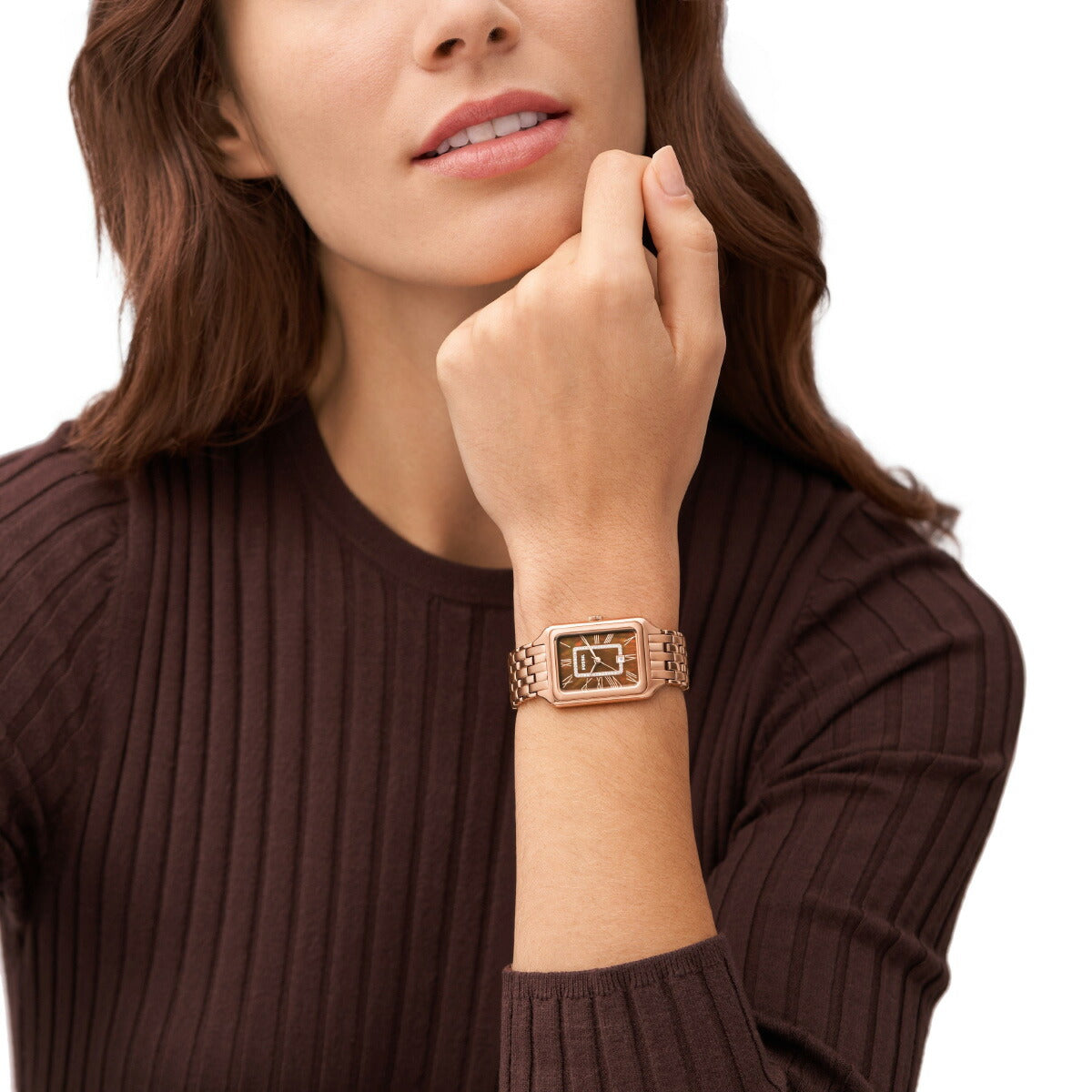 フォッシル FOSSIL 腕時計 レディース RAQUEL 三針デイト ローズゴールドトーン ステンレススチールウォッチ ES5323