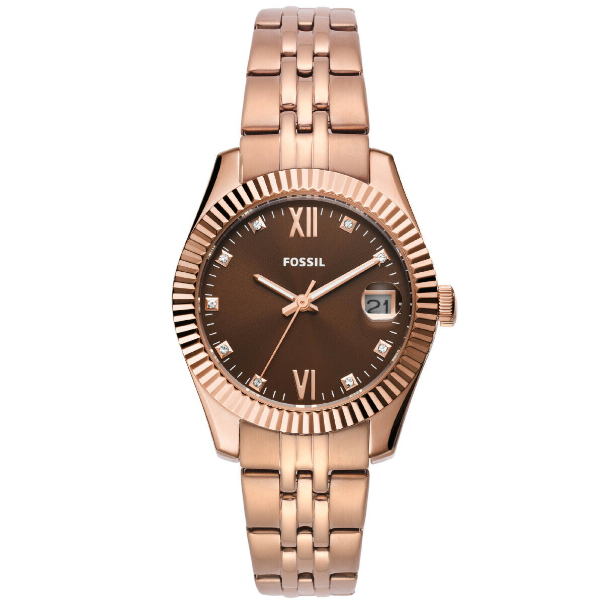 フォッシル FOSSIL 腕時計 レディース SCARLETTE 三針デイト ローズゴールドトーン ステンレススチールウォッチ ES5324
