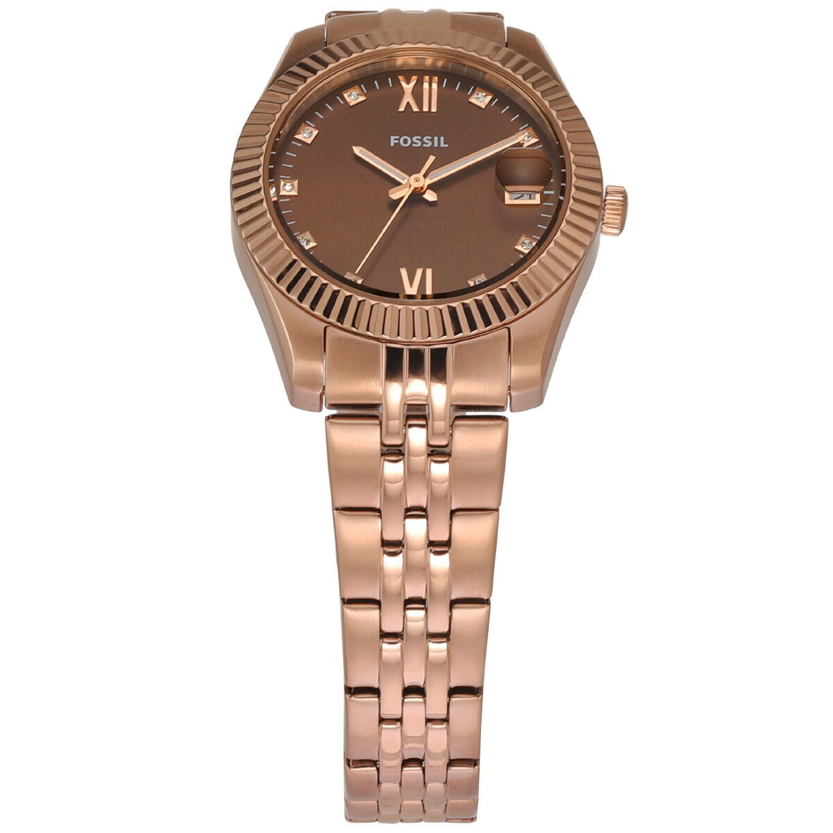 フォッシル FOSSIL 腕時計 レディース SCARLETTE 三針デイト ローズゴールドトーン ステンレススチールウォッチ ES5324