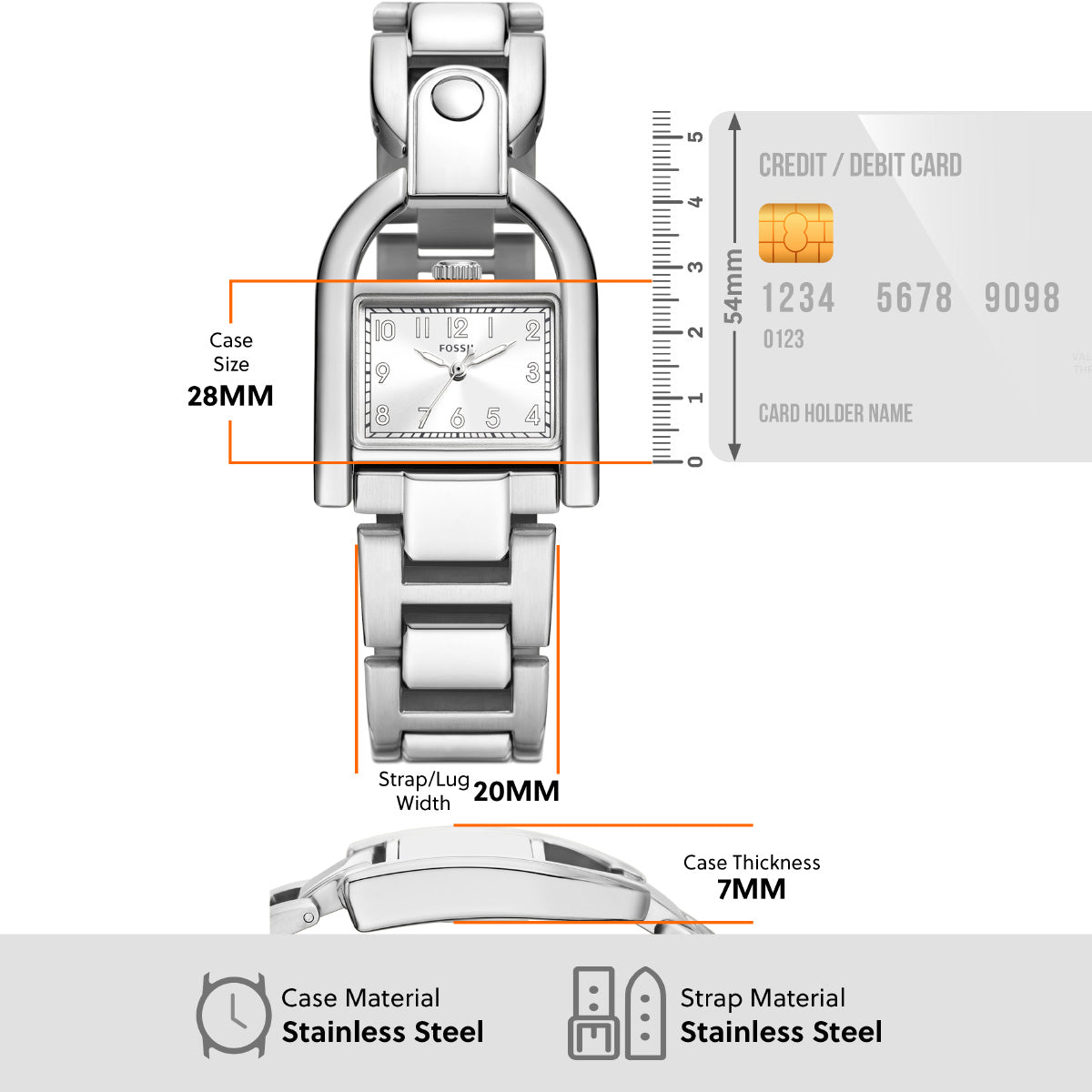 フォッシル FOSSIL 腕時計 レディース HARWELL ステンレススチール 三針ウォッチ ES5326