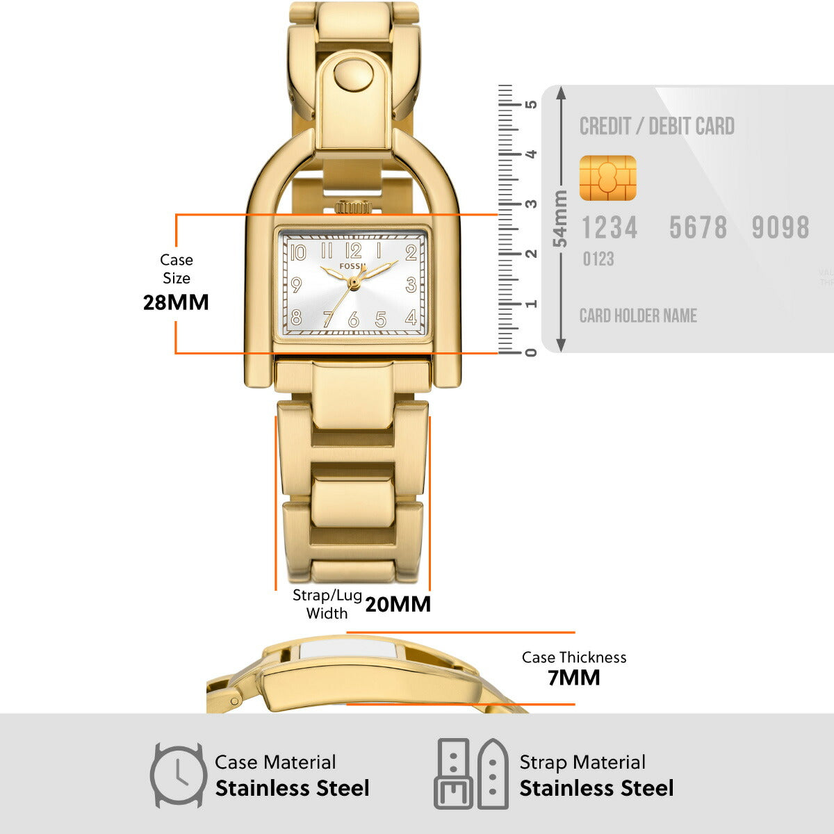 フォッシル FOSSIL 腕時計 レディース HARWELL 三針 ゴールドトーン ステンレススチールウォッチ ES5327