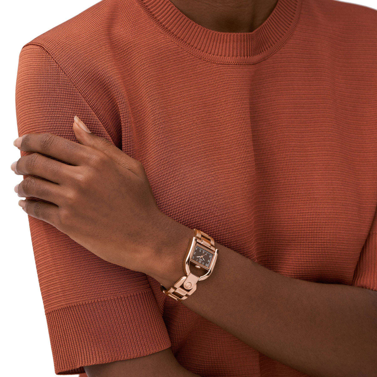 フォッシル FOSSIL 腕時計 レディース HARWELL 三針 ローズゴールドトーン ステンレススチールウォッチ ES5328