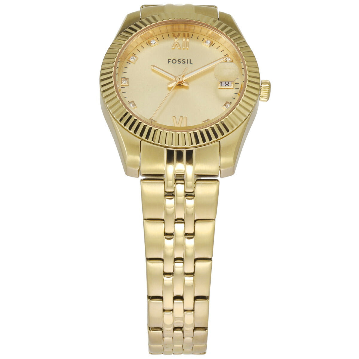 フォッシル FOSSIL 腕時計 レディース SCARLETTE 三針デイト ゴールドトーン ステンレススチールウォッチ ES5338