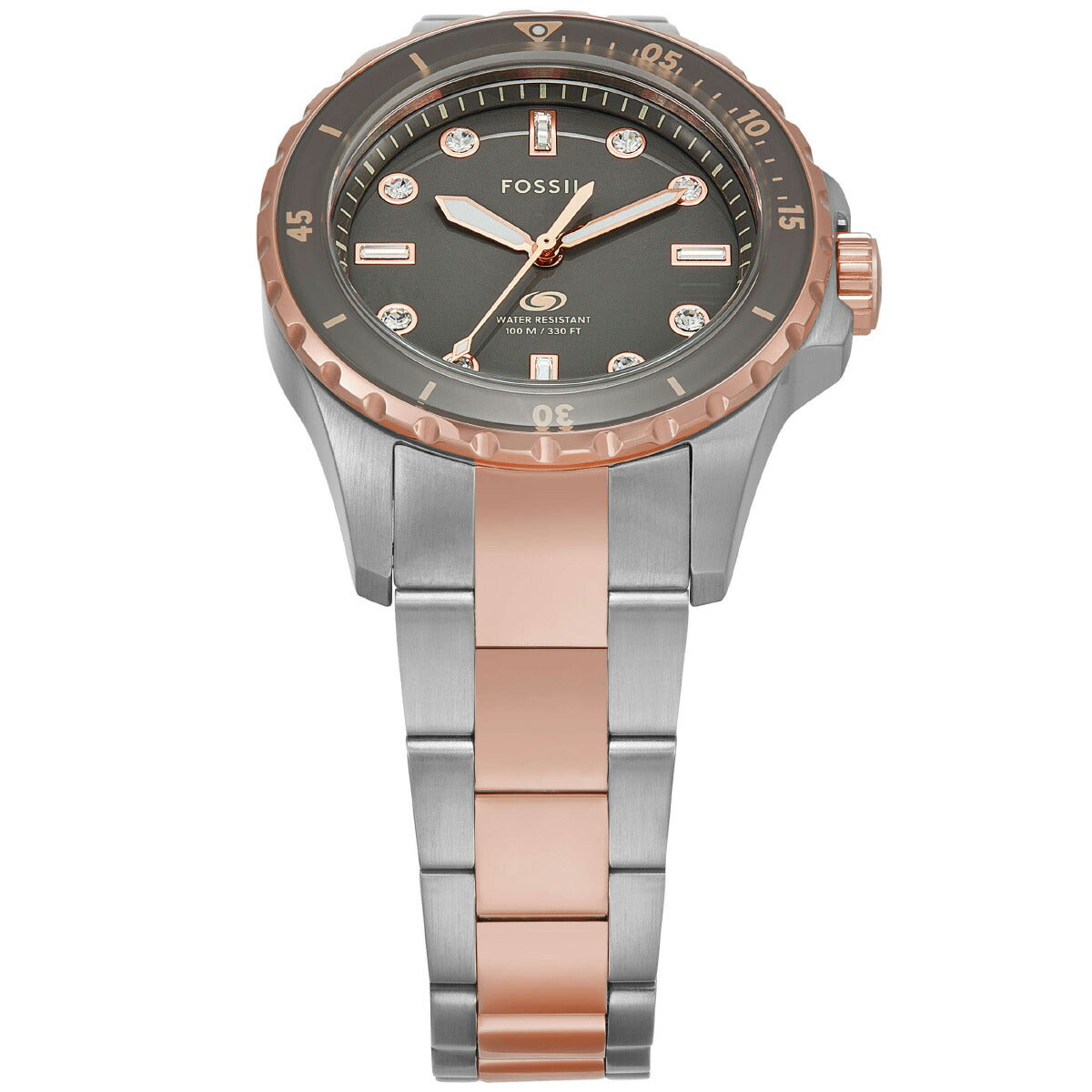フォッシル FOSSIL 腕時計 レディース FOSSIL BLUE DIVE 三針 ツートーン ステンレススチールウォッチ ES5348