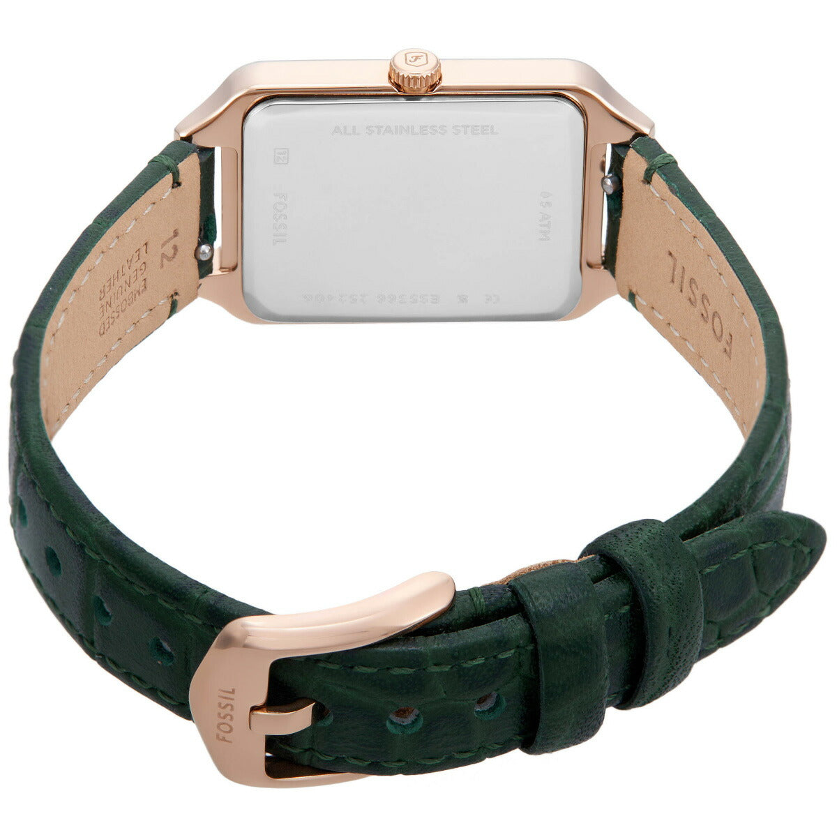 フォッシル FOSSIL 腕時計 レディース RAQUEL 三針デイト グリーンクロコ LiteHide レザーウォッチ ES5366