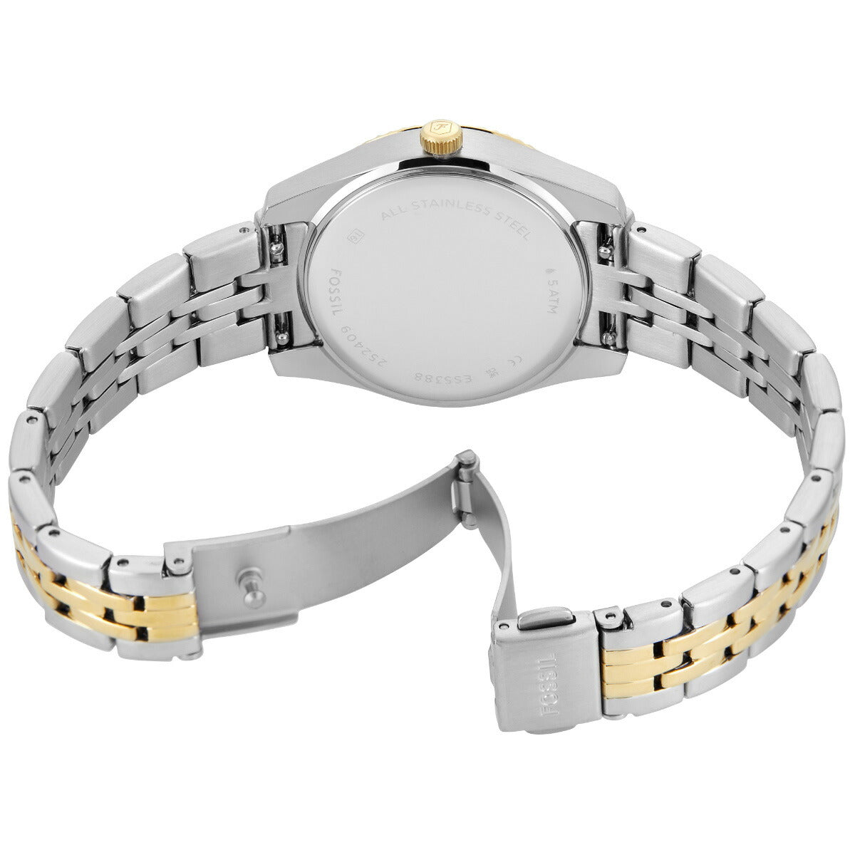 フォッシル FOSSIL 腕時計 レディース SCARLETTE 三針デイト ツートーン ステンレススチールウォッチ ES5388