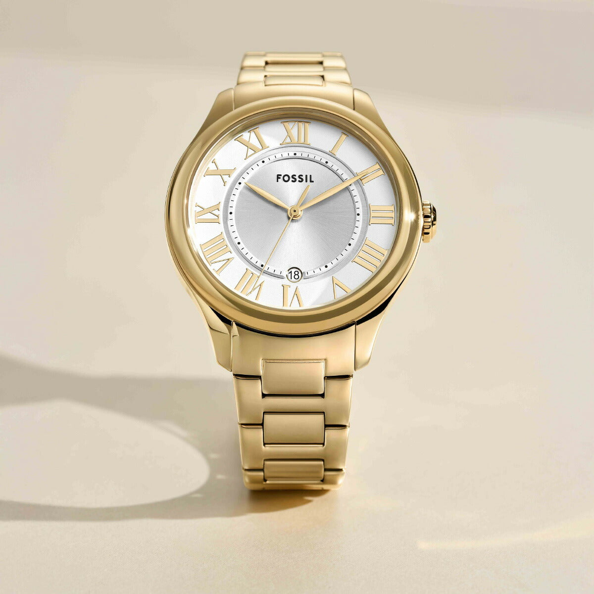 フォッシル FOSSIL 腕時計 レディース GILMORE 三針デイト ゴールドトーン ステンレススチールウォッチ ES5395【2025 新作】