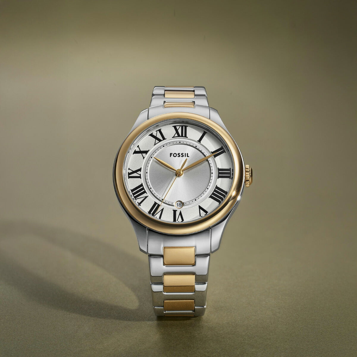 フォッシル FOSSIL 腕時計 レディース GILMORE 三針デイト ツートーン ステンレススチールウォッチ ES5396【2025 新作】