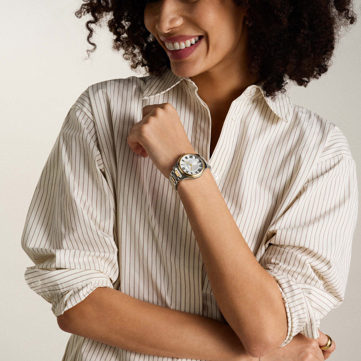 フォッシル FOSSIL 腕時計 レディース GILMORE 三針デイト ツートーン ステンレススチールウォッチ ES5396【2025 新作】