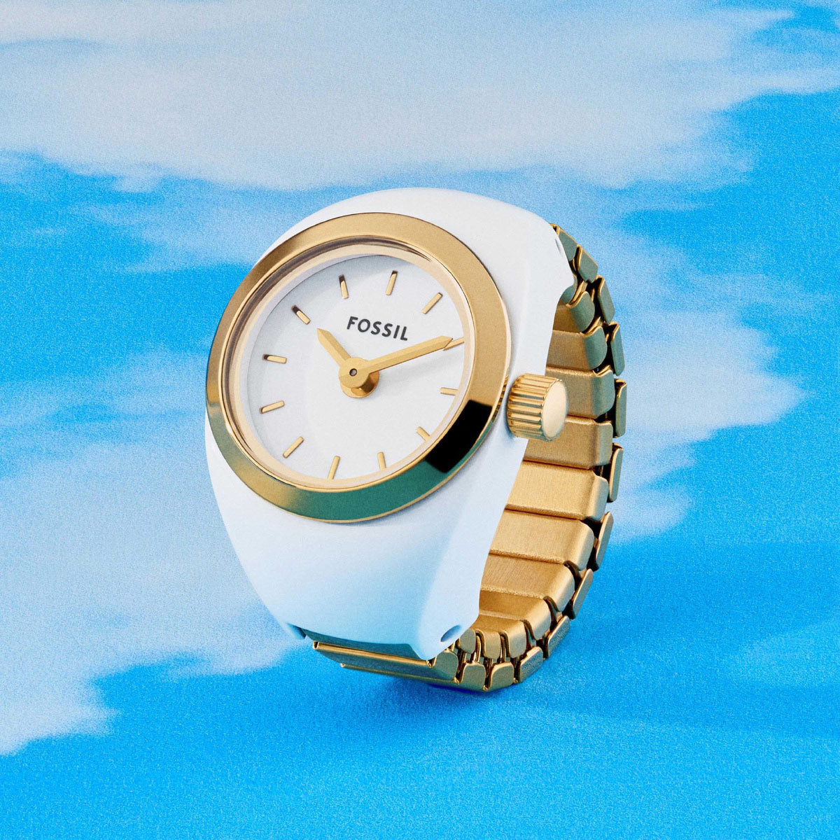 フォッシル FOSSIL リングウォッチ 時計 指輪 レディース 二針 ゴールドトーン ステンレススチール ウォッチリング ES5412【2025 新作】