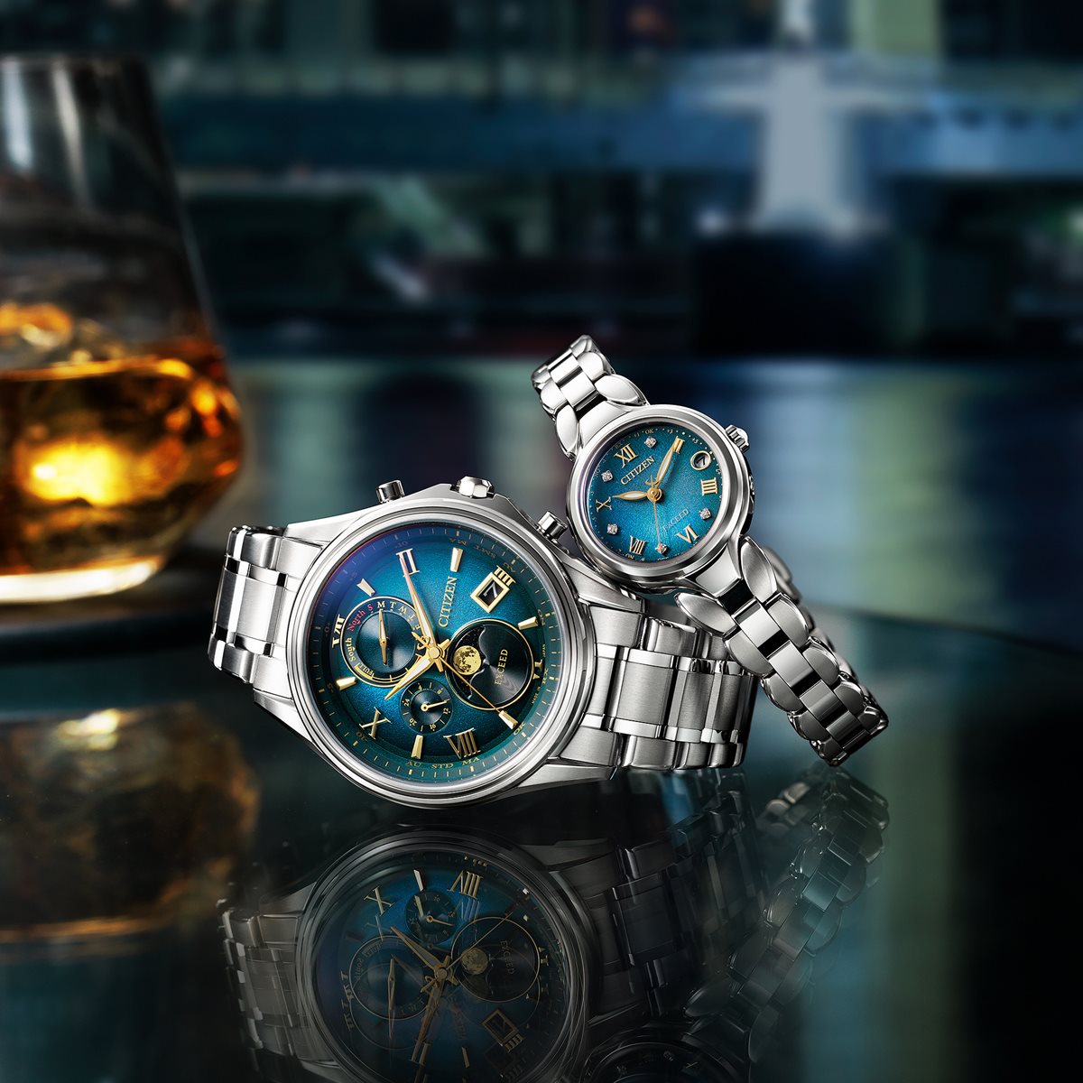 シチズン エクシード CITIZEN EXCEED エコドライブ 電波時計 ダイレクトフライト レディース 限定ペア 腕時計 ES9470-68W【2025 新作】
