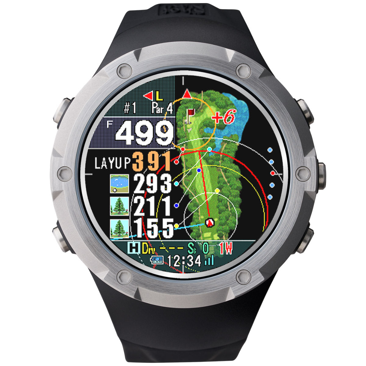 ショットナビ Shot Navi Evolve α エボルブ アルファ 腕時計型 GPS ゴルフナビ 距離測定器 距離計測器 ブラック【2024 新作】