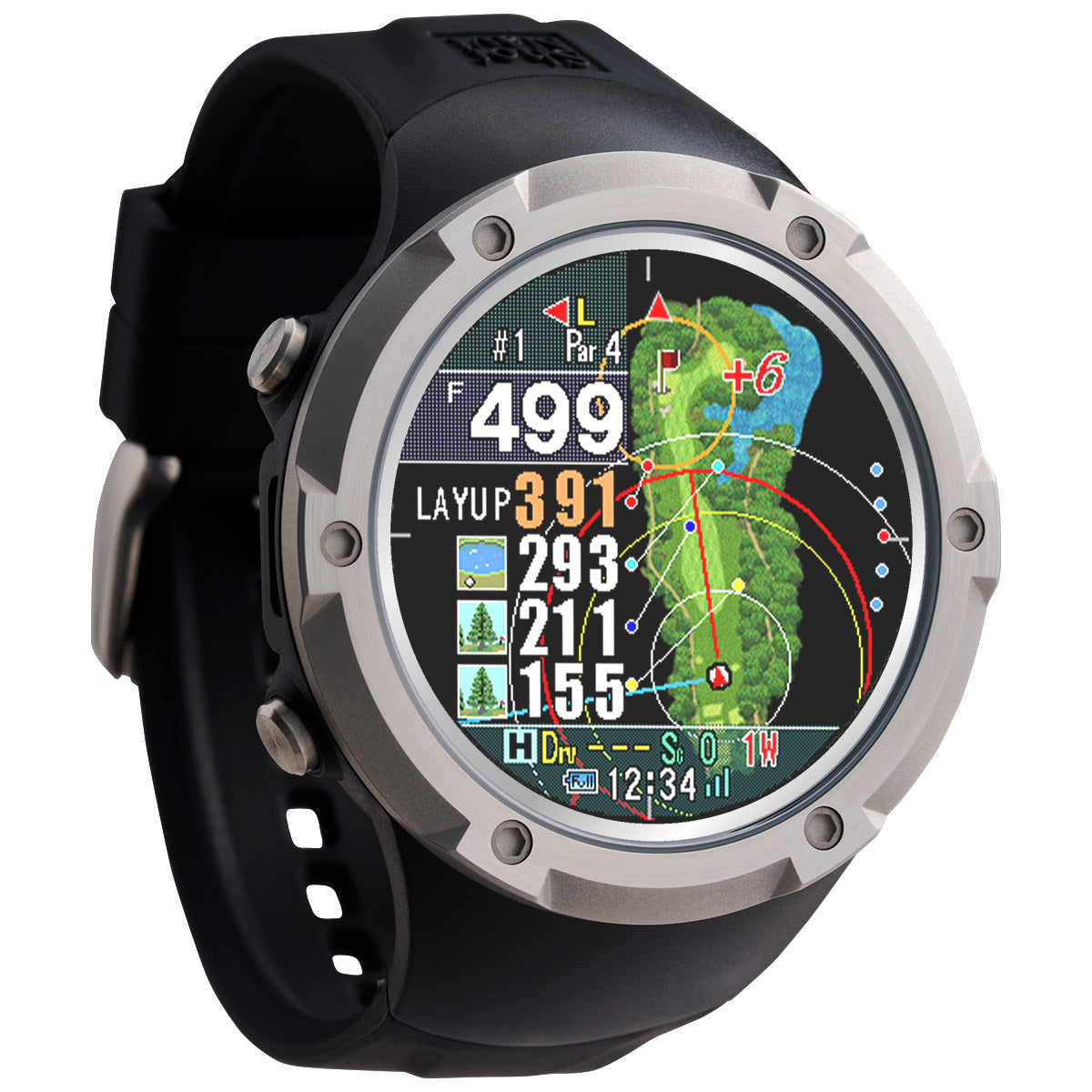 ショットナビ Shot Navi Evolve α エボルブ アルファ 腕時計型 GPS ゴルフナビ 距離測定器 距離計測器 ブラック【2024 新作】
