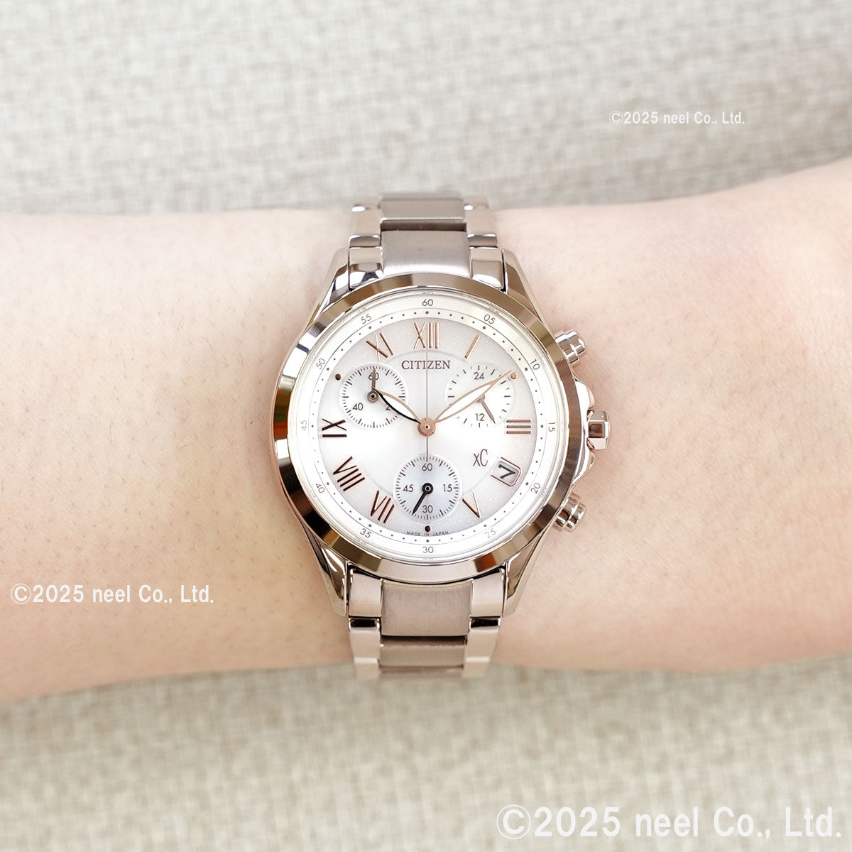 シチズン クロスシー CITIZEN xC エコドライブ ソーラー クロノグラフ 腕時計 レディース basic collection FB1405-58A【2025 新作】
