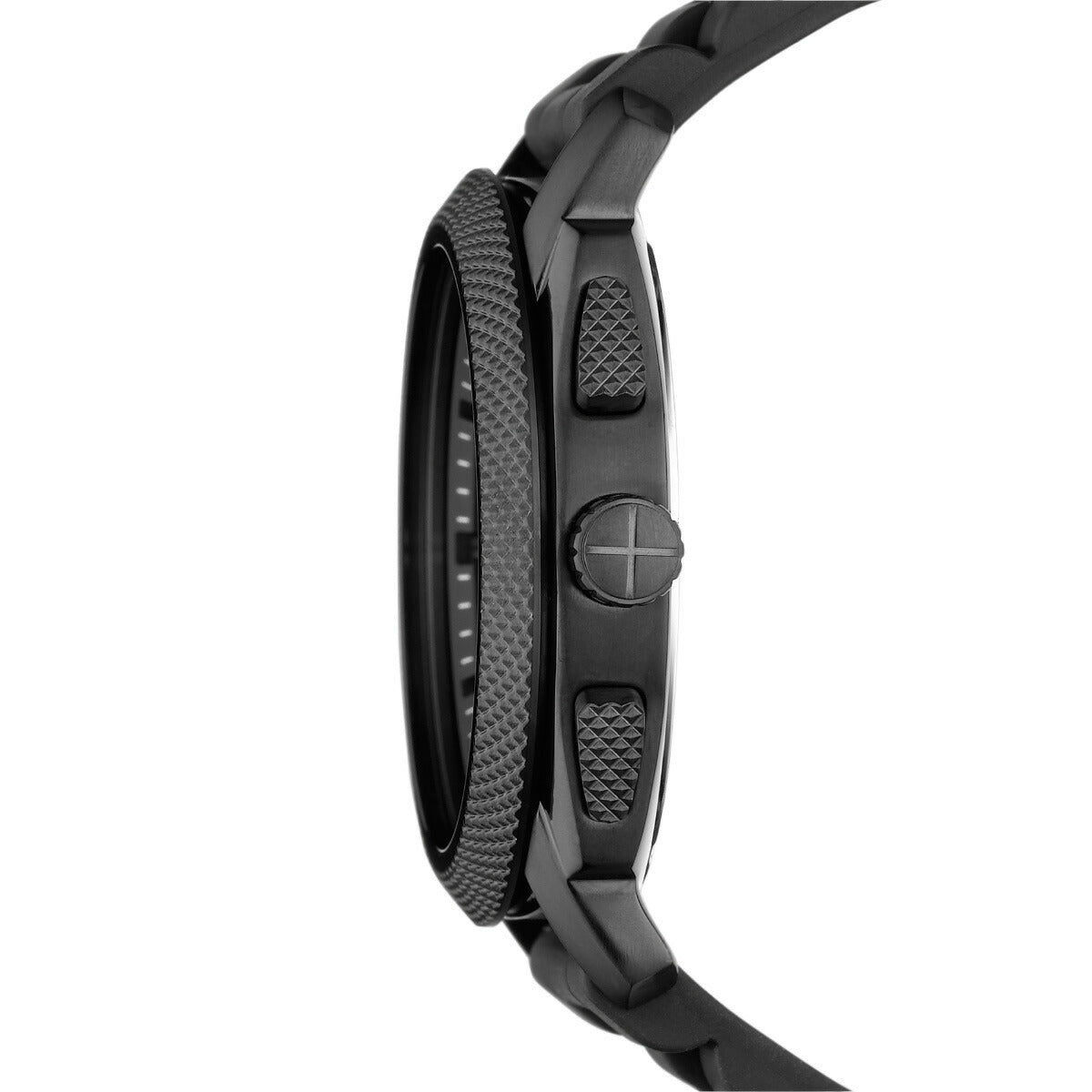 フォッシル FOSSIL 腕時計 メンズ MACHINE クロノグラフ ブラックシリコンウォッチ FS4487