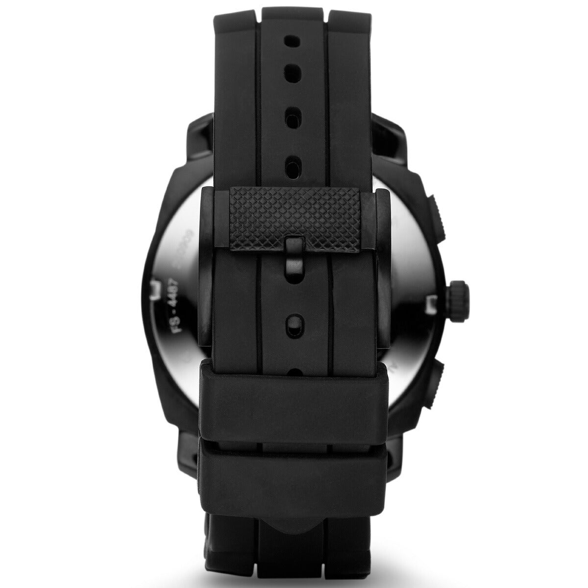 フォッシル FOSSIL 腕時計 メンズ MACHINE クロノグラフ ブラックシリコンウォッチ FS4487