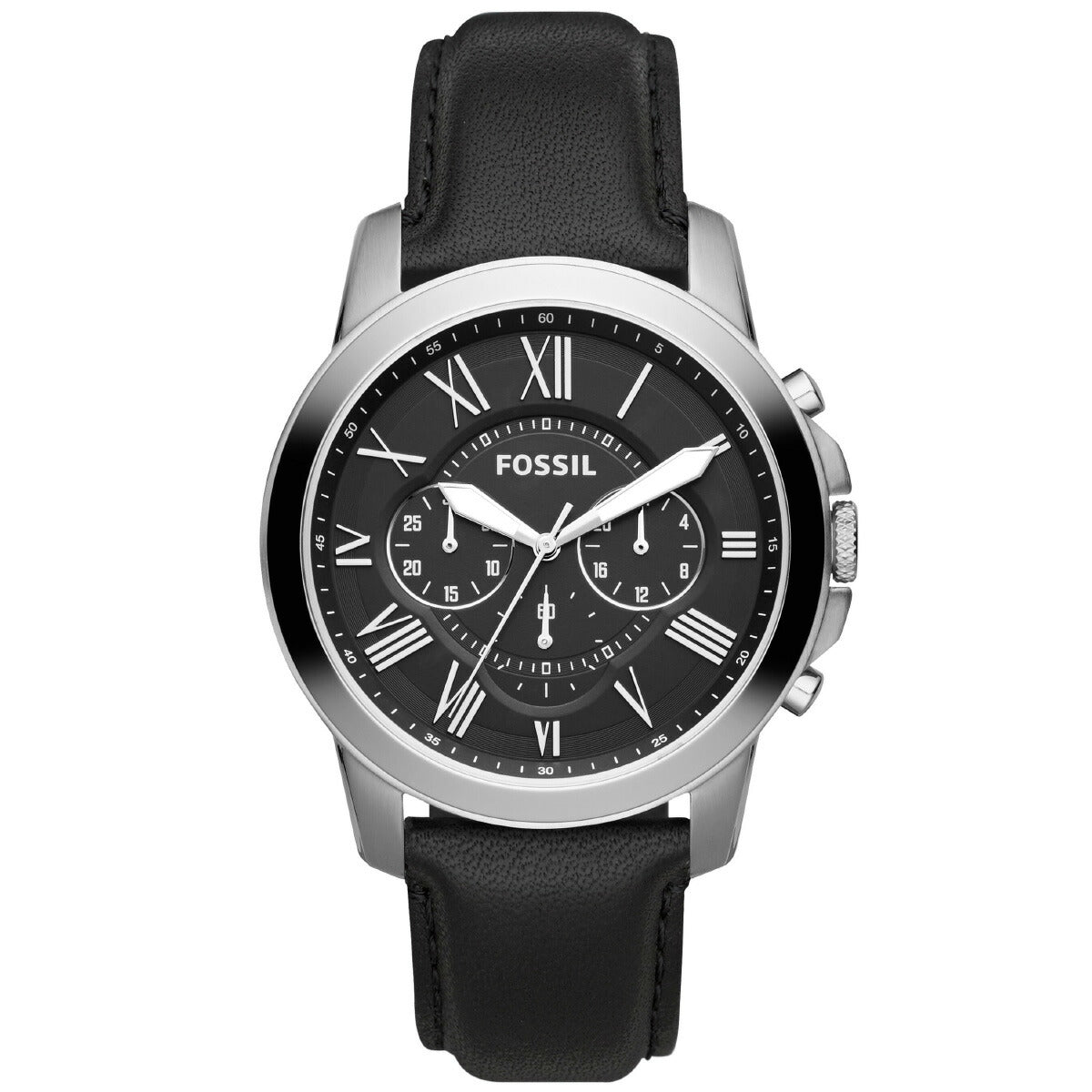 フォッシル FOSSIL 腕時計 メンズ GRANT クロノグラフ ブラック レザーウォッチ FS4812
