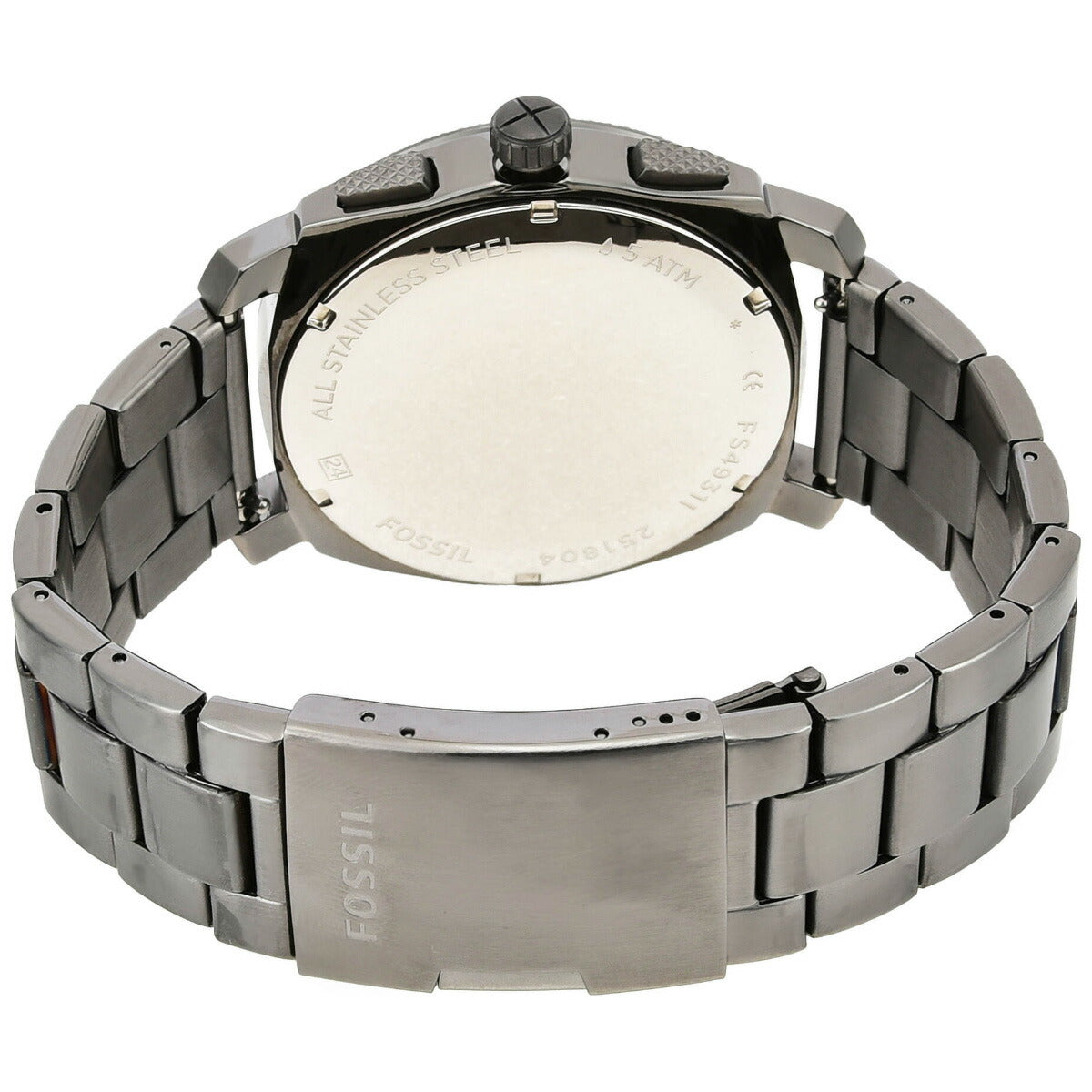 フォッシル FOSSIL 腕時計 メンズ MACHINE クロノグラフ スモークステンレススチールウォッチ FS4931