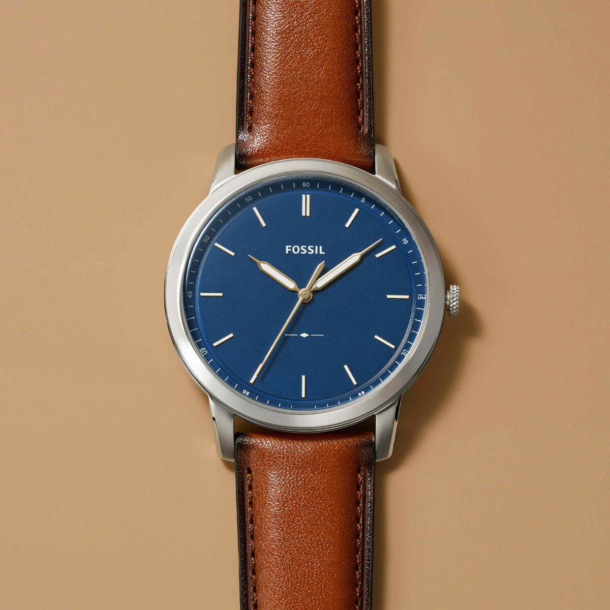 フォッシル FOSSIL 腕時計 メンズ MINIMALIST SLIM 三針 ライトブラウン レザーウォッチ FS5304