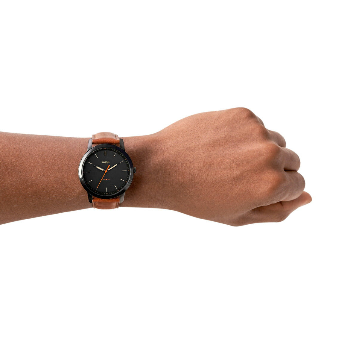 フォッシル FOSSIL 腕時計 メンズ MINIMALIST SLIM 三針 ライトブラウン レザーウォッチ FS5305
