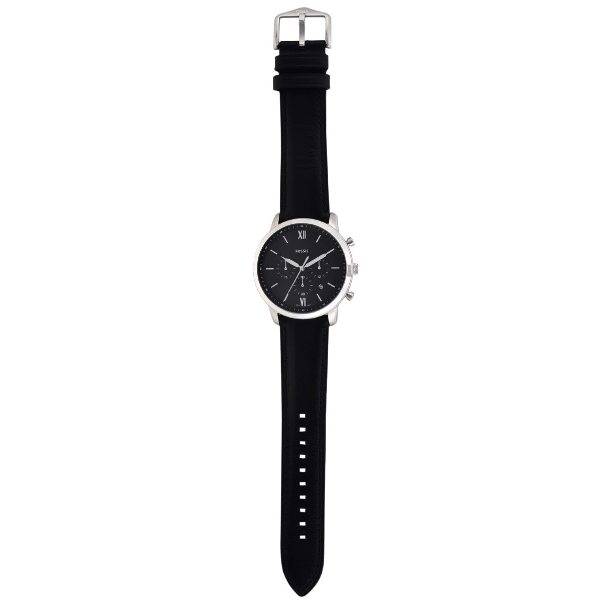 フォッシル FOSSIL 腕時計 メンズ NEUTRA クロノグラフ ブラックレザーウォッチ FS5452