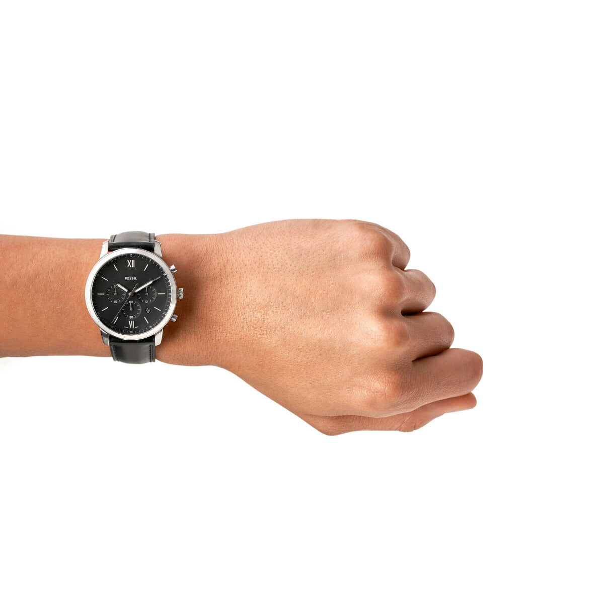 フォッシル FOSSIL 腕時計 メンズ NEUTRA クロノグラフ ブラックレザーウォッチ FS5452