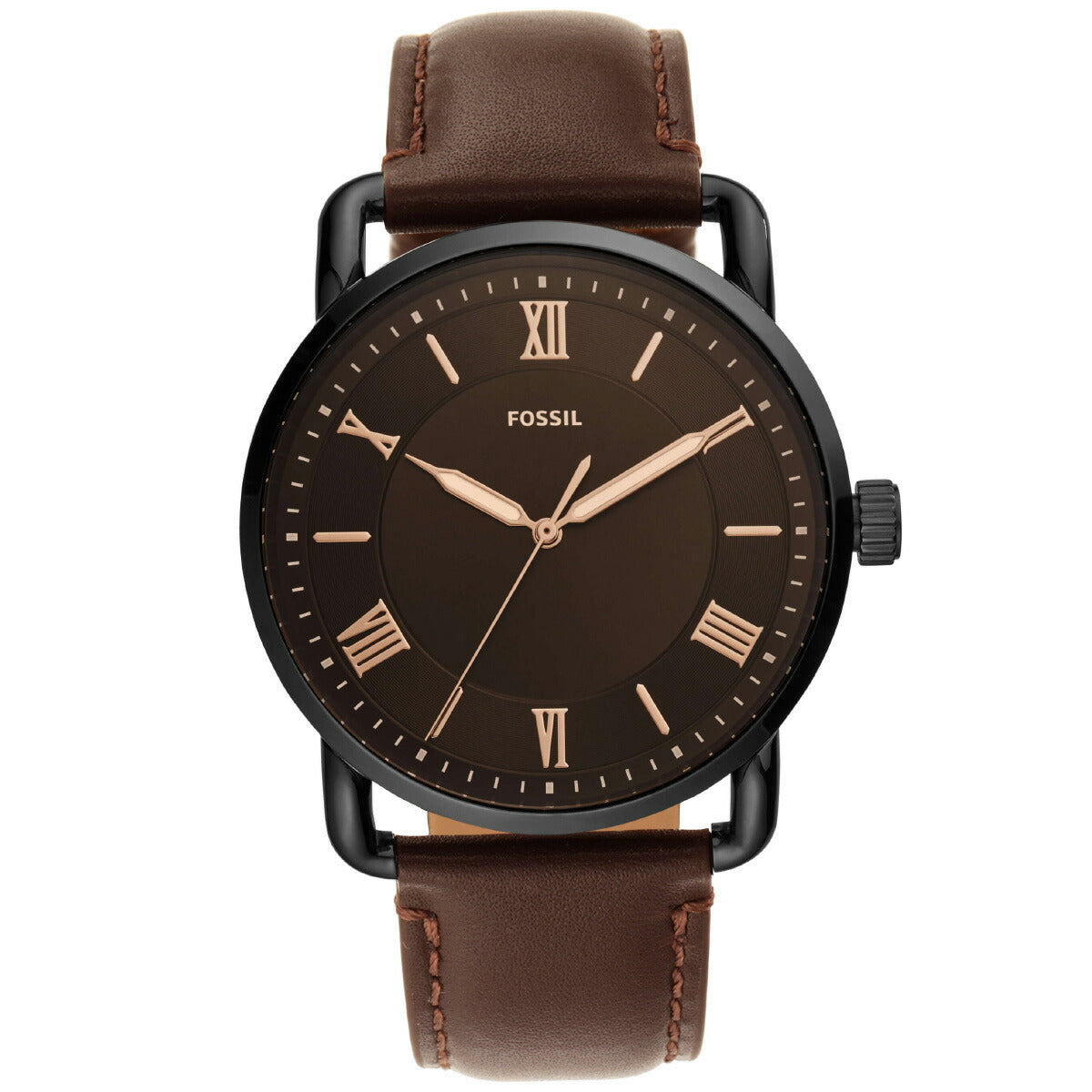 フォッシル FOSSIL 腕時計 メンズ COPELAND 42mm 三針 ブラウンレザーウォッチ FS5666