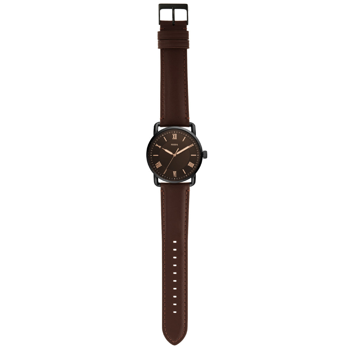 フォッシル FOSSIL 腕時計 メンズ COPELAND 42mm 三針 ブラウンレザーウォッチ FS5666