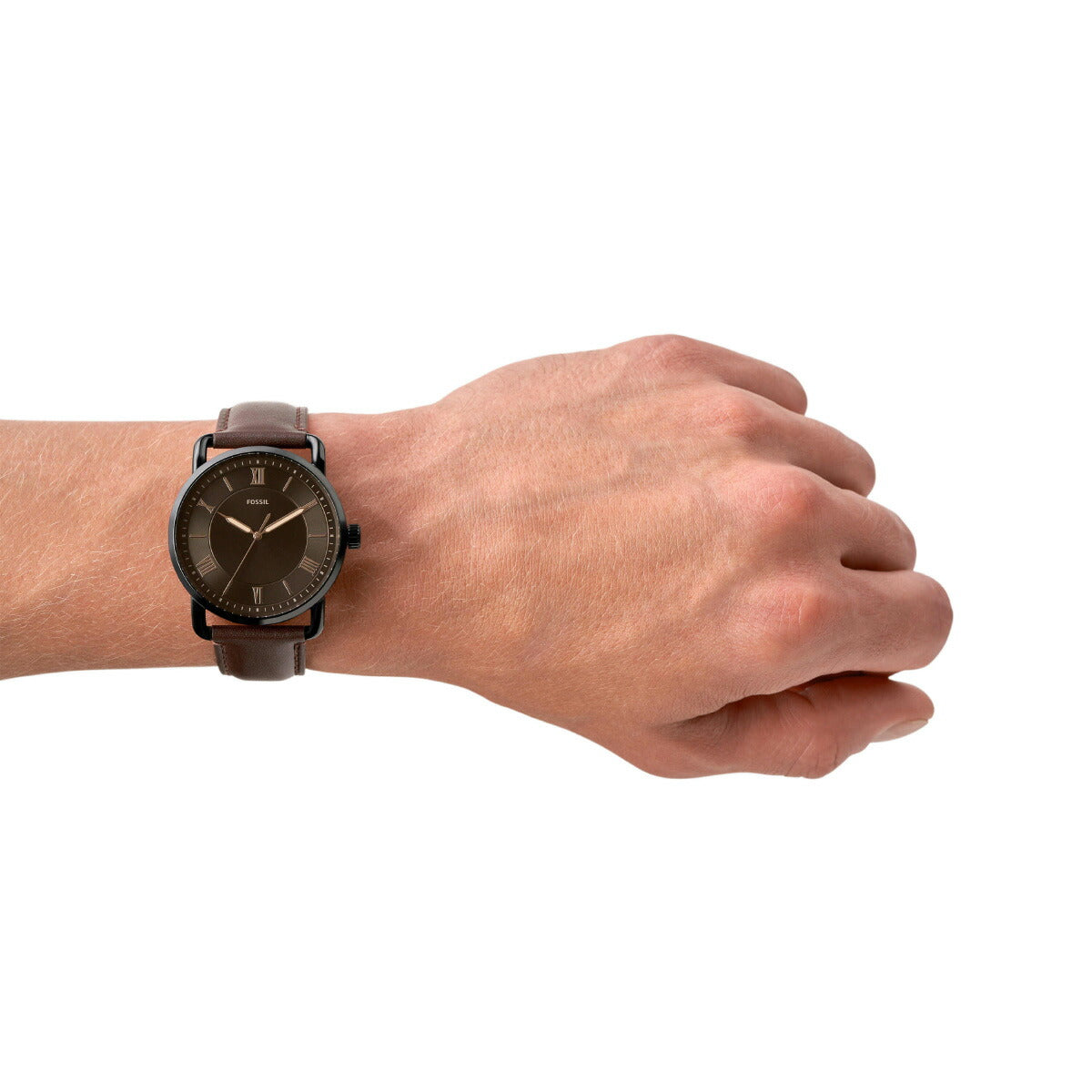 フォッシル FOSSIL 腕時計 メンズ COPELAND 42mm 三針 ブラウンレザーウォッチ FS5666
