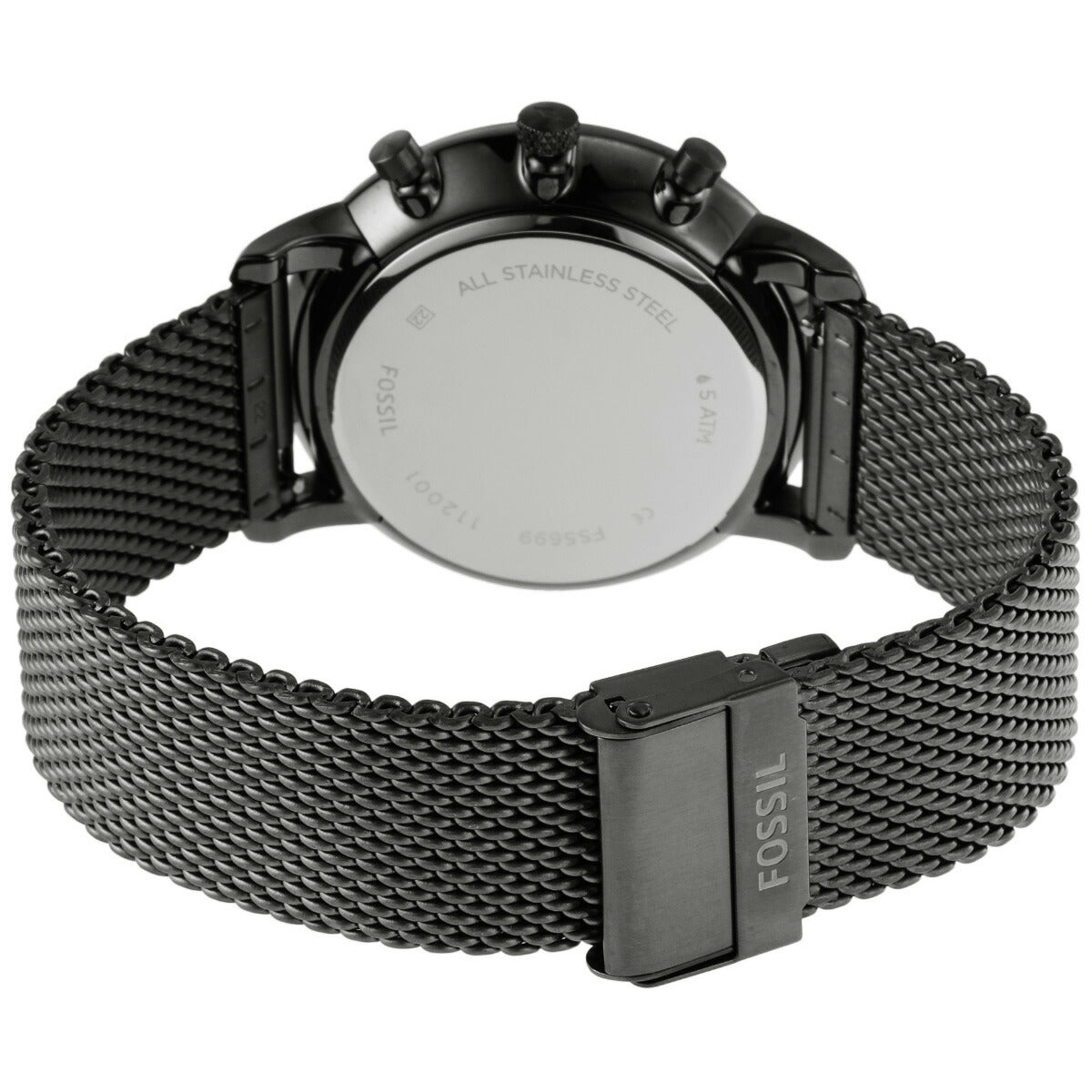 フォッシル FOSSIL 腕時計 メンズ NEUTRA クロノグラフ スモーク ステンレススチールメッシュウォッチ FS5699