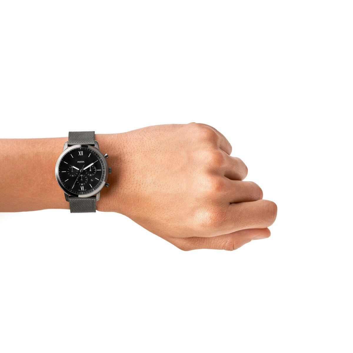 フォッシル FOSSIL 腕時計 メンズ NEUTRA クロノグラフ スモーク ステンレススチールメッシュウォッチ FS5699