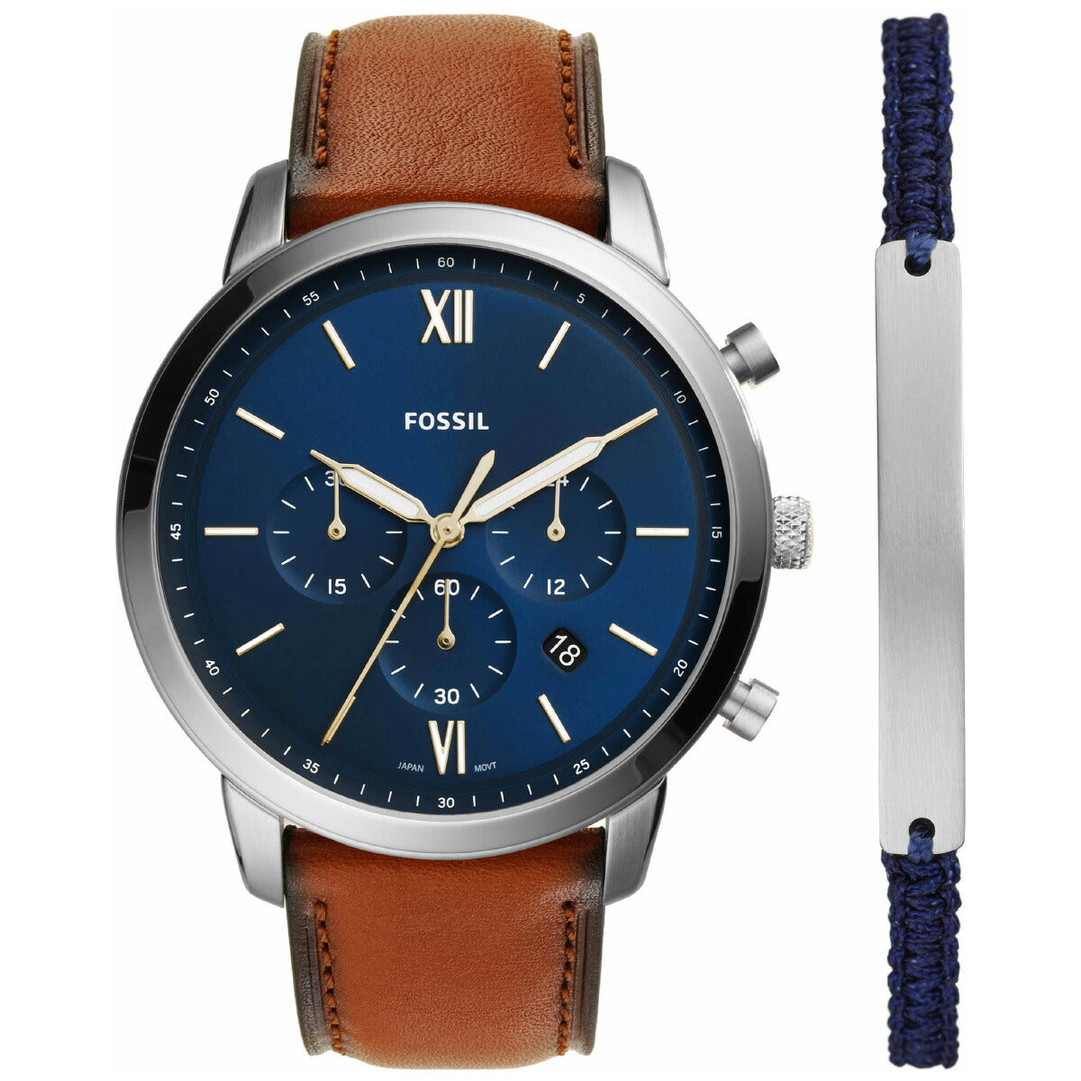フォッシル FOSSIL 腕時計 メンズ NEUTRA クロノグラフ ラゲージレザーウォッチ&ブレスレットセット FS5708SET