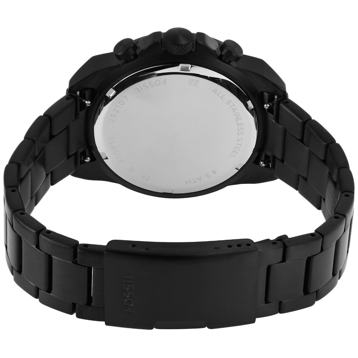 フォッシル FOSSIL 腕時計 メンズ BRONSON クロノグラフ ブラック ステンレススチールウォッチ FS5851