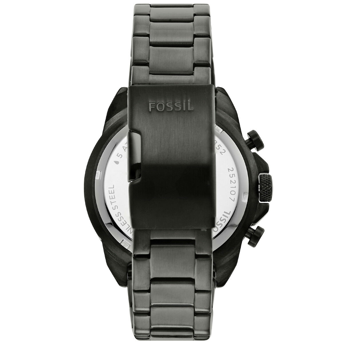 フォッシル FOSSIL 腕時計 メンズ BRONSON クロノグラフ スモーク ステンレススチールウォッチ FS5852