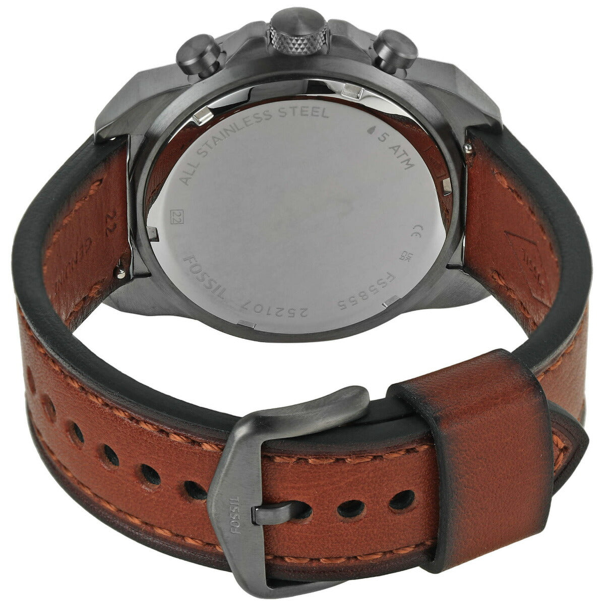 フォッシル FOSSIL 腕時計 メンズ BRONSON クロノグラフ ブラウン LiteHideレザーウォッチ FS5855