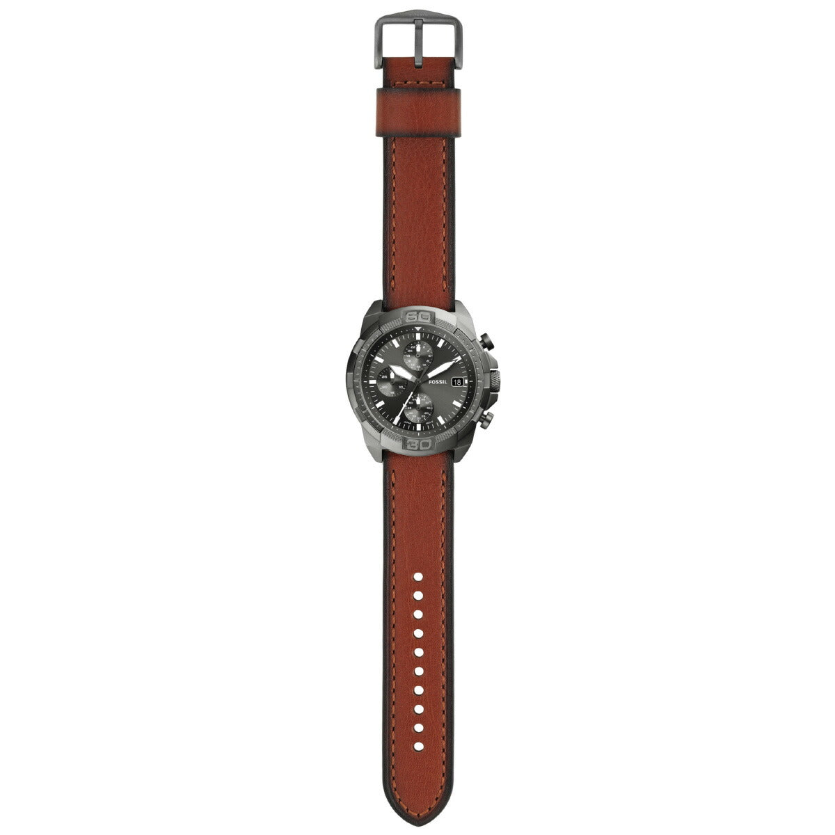 フォッシル FOSSIL 腕時計 メンズ BRONSON クロノグラフ ブラウン LiteHideレザーウォッチ FS5855