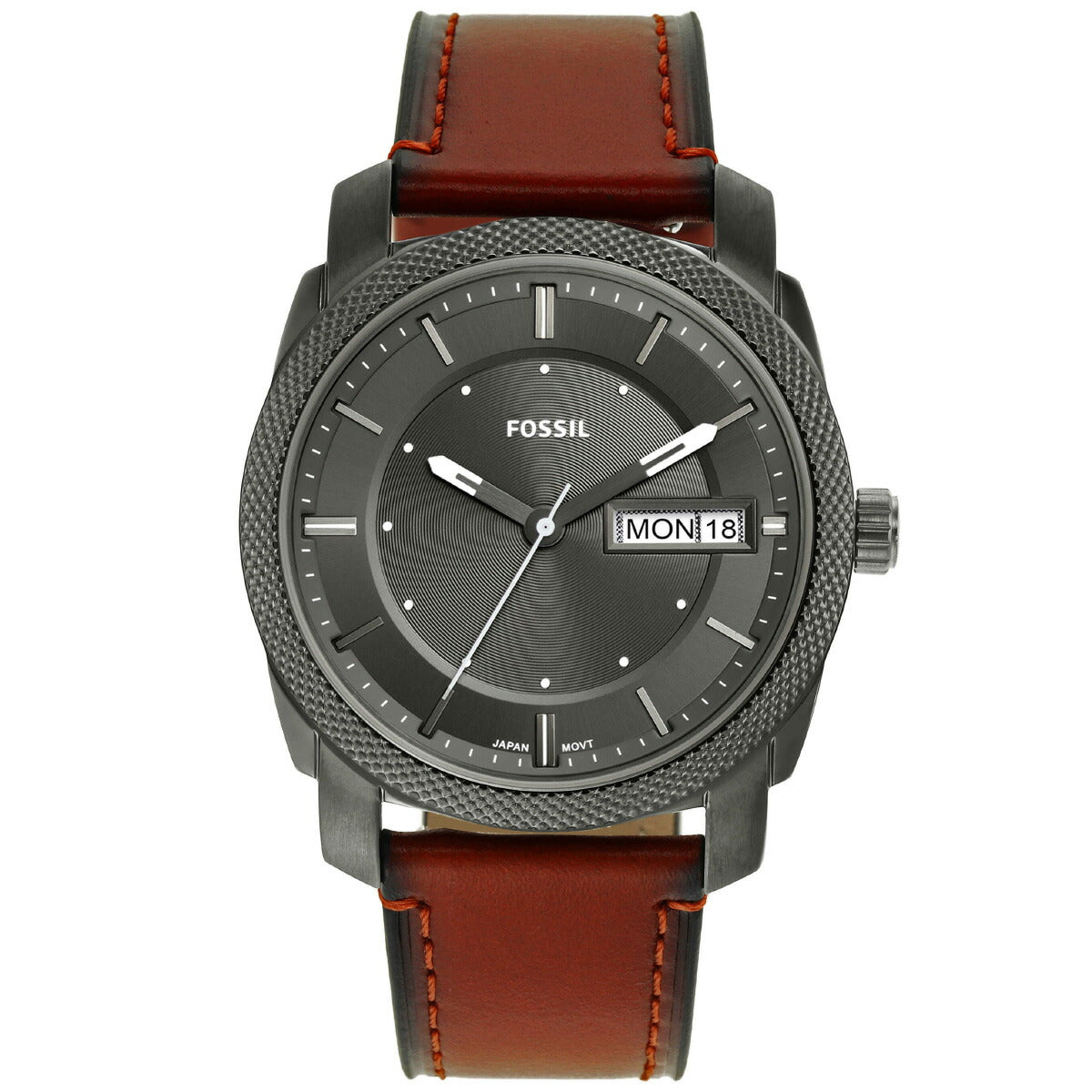フォッシル FOSSIL 腕時計 メンズ MACHINE 三針デイト ブラウン レザーウォッチ FS5900
