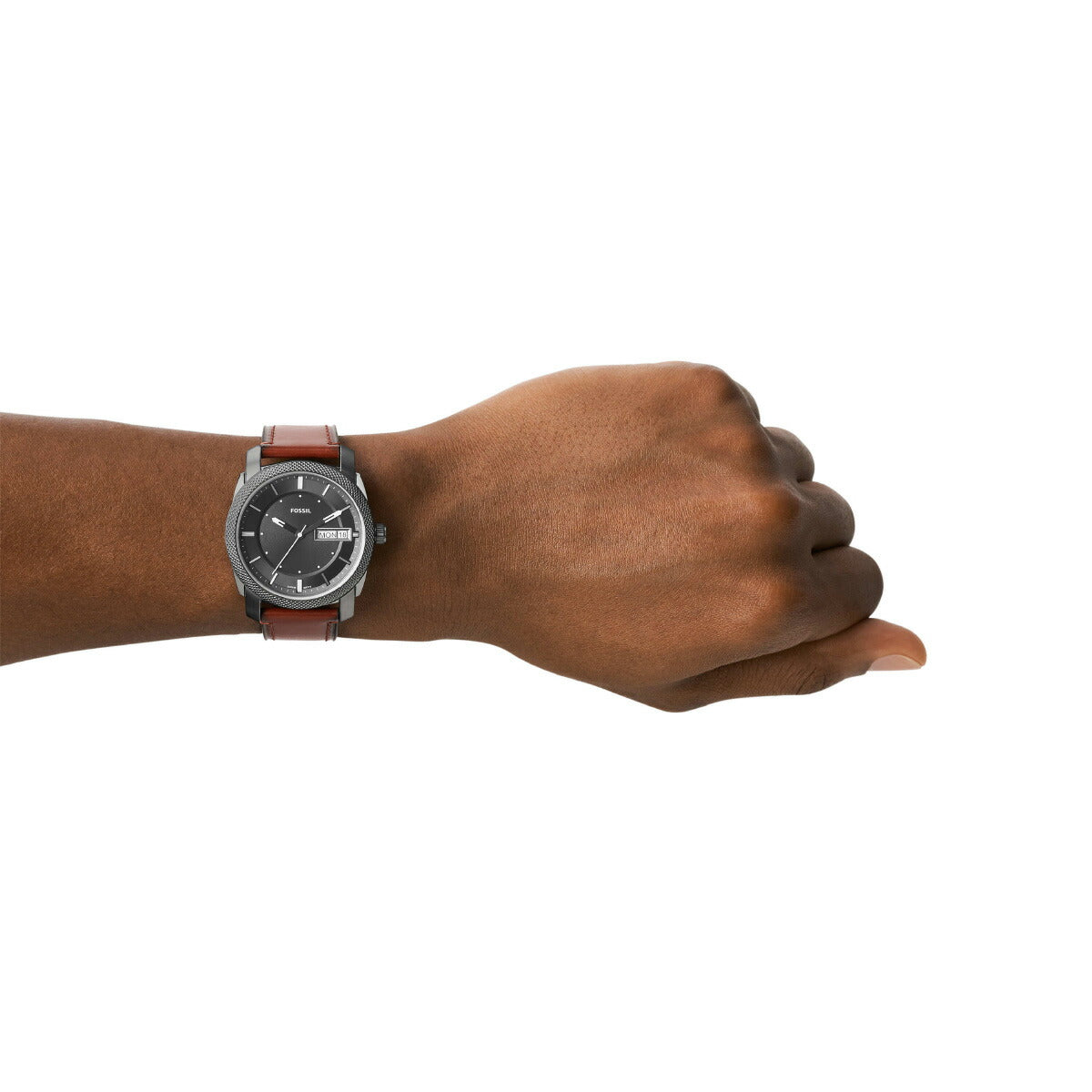 フォッシル FOSSIL 腕時計 メンズ MACHINE 三針デイト ブラウン レザーウォッチ FS5900