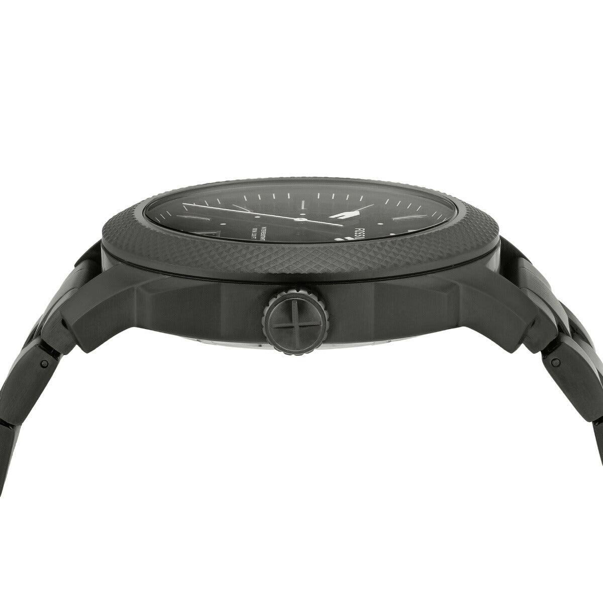 フォッシル FOSSIL 腕時計 メンズ MACHINE 三針デイト スモーク ステンレススチールウォッチ FS5970