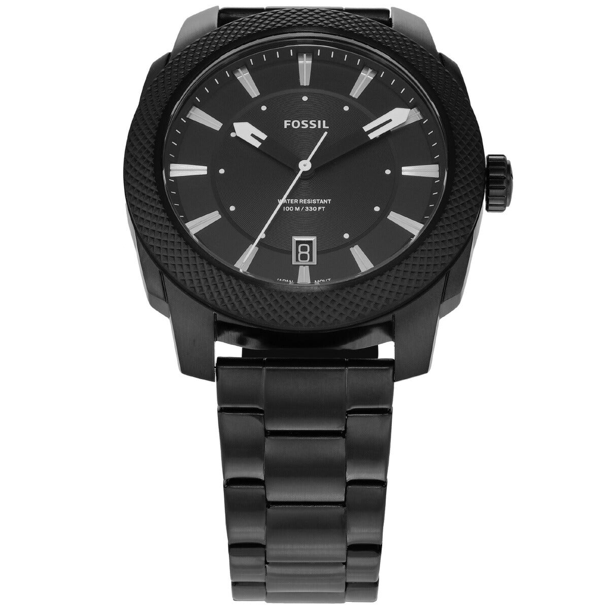フォッシル FOSSIL 腕時計 メンズ MACHINE 三針デイト ブラック ステンレススチールウォッチ FS5971